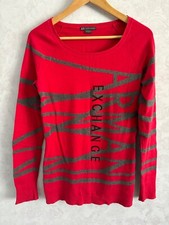 Armani Exchange Women's Sweater Red/Gray Color Size S