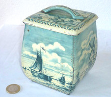 ANCIENNE BOITE À GATEAUX TÔLE LITHOGRAPHIÉE À DÉCOR HOLLANDAIS