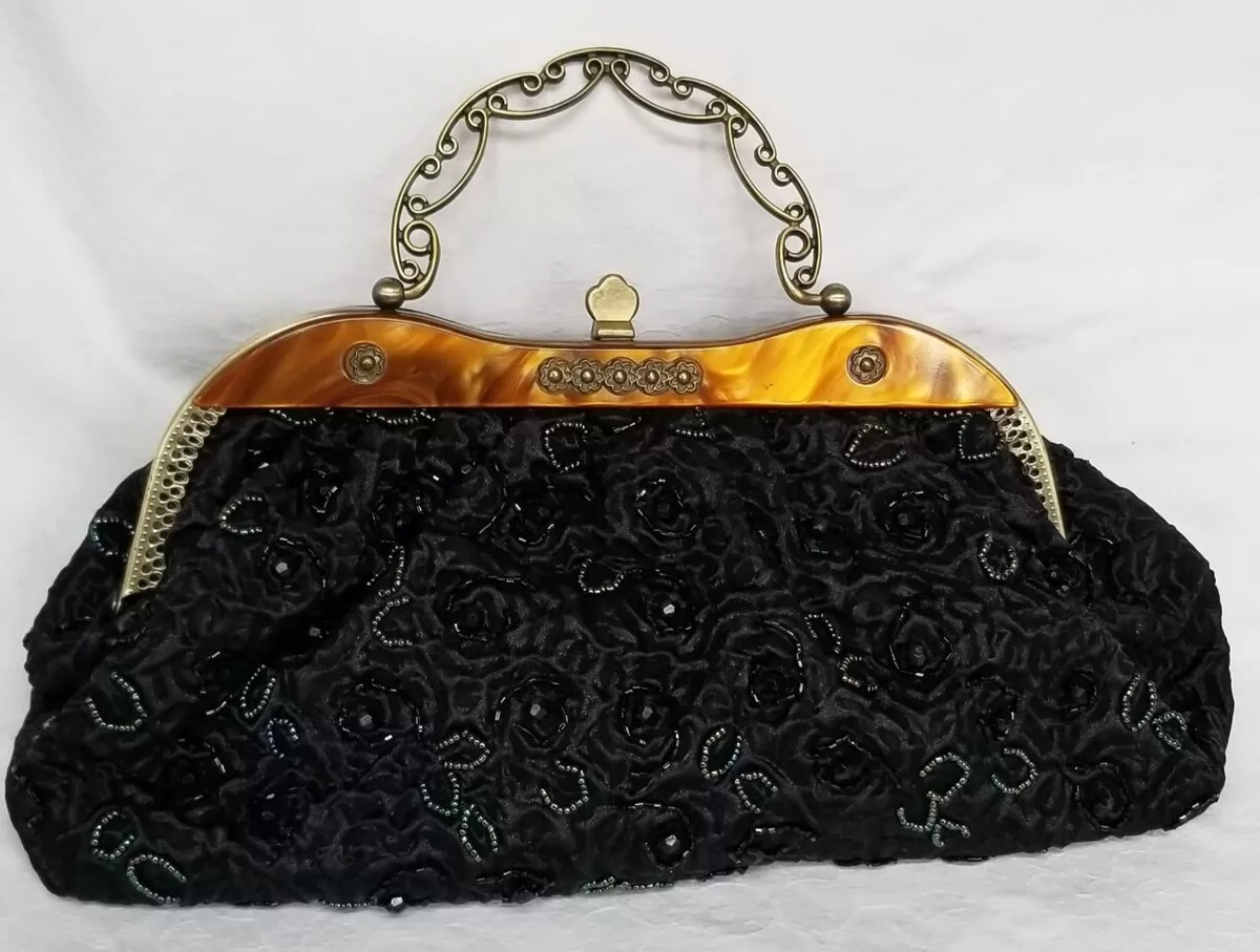 Stunning Pouch-Style Beaded Evening Purse