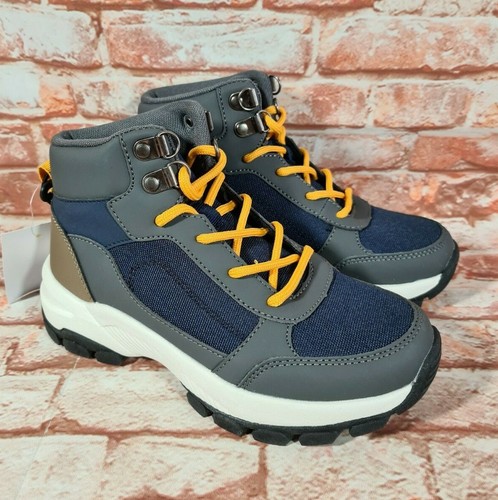 BNWT Boys Sz 13 SNR Anko Brand Grey Navy Lace Up Sneakers Boots - Imagen 1 de 3