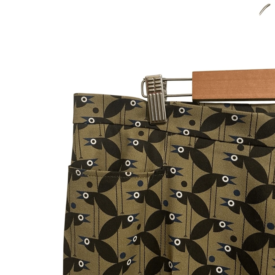 Akris Punto Franca Bird Print Ankle Pants Size 10 - Image 3 of 4
