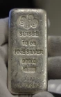 Suisse Pamp Poured 10 oz .999 Fine Silver Bar 10 Troy Oz. CO39863