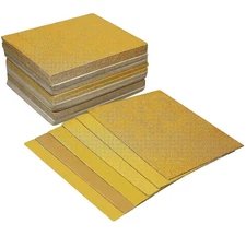 60 PCS 1/4 Sheet Gold Sandpaper Set- 60, 80, 100, 120, 150, 220 Grit, 5.5" x ...