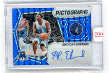 2023-24 Panini Mosaic Blue Mosaic Photograph Autograph #PM-ANT Anthony Edwards