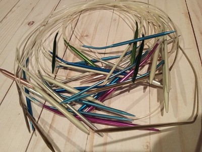 Lot 18 Circular Needles Circular Knitting Needles LOT Assorted Sizes Lengths