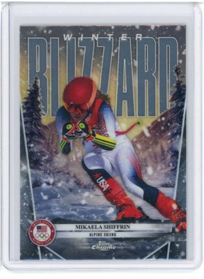 2026 TOPPS CHROME WINTER OLYMPICS WINTER BLIZZARD MIKAELA SHIFFRIN #3