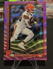 2025 Topps Chrome NFL #308 Dylan Sampson RC Pink Refractor 171/250 Browns 