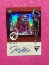 2019-20 Panini Chronicles Naz Reid Flux Auto RC Red Timberwolves PLAYOFFS