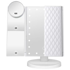 Makeup Mirror Vanity Mirror with Lights 1X 2X 3X 10X Magnification, L