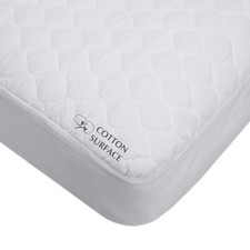 Waterproof Fitted Crib Mattress Protector 52" x 28" - 100 Cotton Quilted Top...