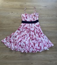 Maeva Pink Floral Dress With Detachable Straps