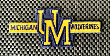 UM MICHIGAN WOLVERINES EMBROIDERED SEW ON PATCH ANN ARBOR 6 1/4" x 2 3/4" NOS