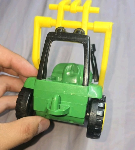 John Deere Learning Curve Green Tractor With Hay Fork Loader Farm Vehicle Toy 7" - Picture 5 of 7