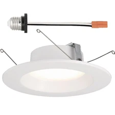 LED Recessed Ceiling Light, 5/6 Inch 5CCT Metal Lighting Fixture, Dimmable, 1...