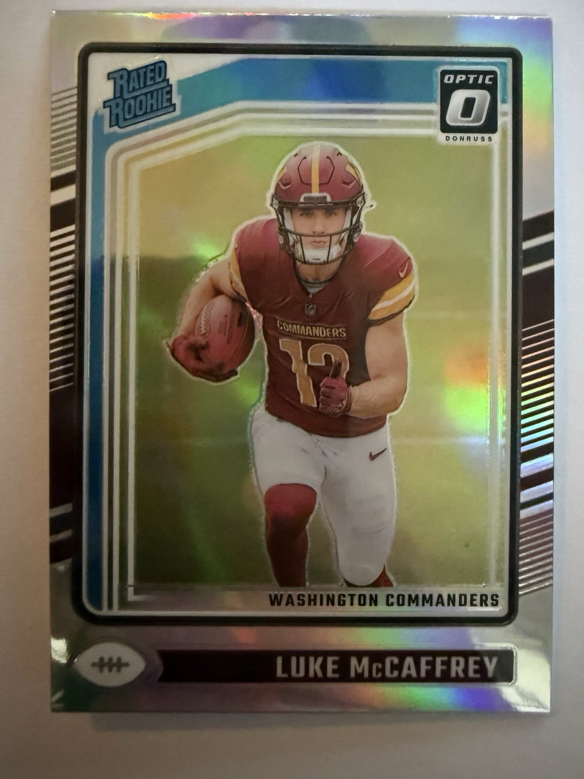 Luke McCaffrey - 2024 Donruss Optic Holo Rated Rookie #268 (RC, HOLO)