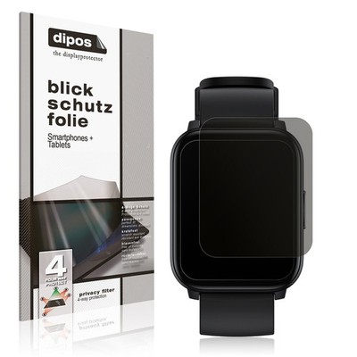 Schutzfolie für Realme Watch S100 mit Sichtschutz Blickschutz Folie