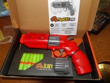 NEW REKT JURY CO2 Powered Foam Dart Revolver Blaster - Red 2278706