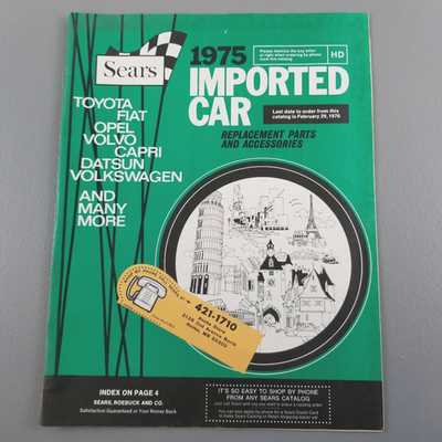 #ad #ad 1975 Sears Roebuck amp; Co. Imported Car Catalog Vintage Parts amp; Accessories $17.49