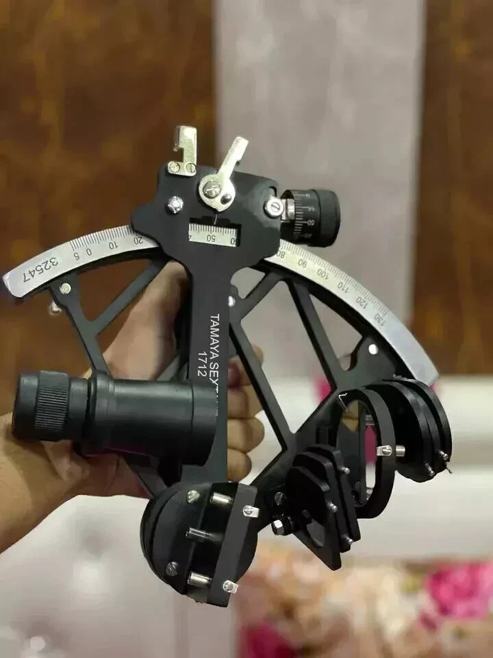 Tamaya Sextant 1712 9" Herramienta de Navegación Marina Negra Funcionamiento Náutico X-mass Regalo Foto 3 de 4