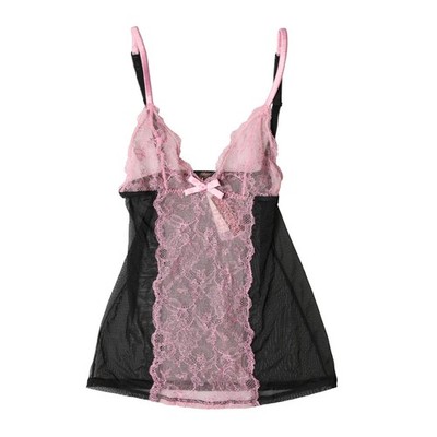 ROBERTO CAVALLI Underwear Black Pink Floral Lace Lingerie Top IT40/US6/S 350usd
