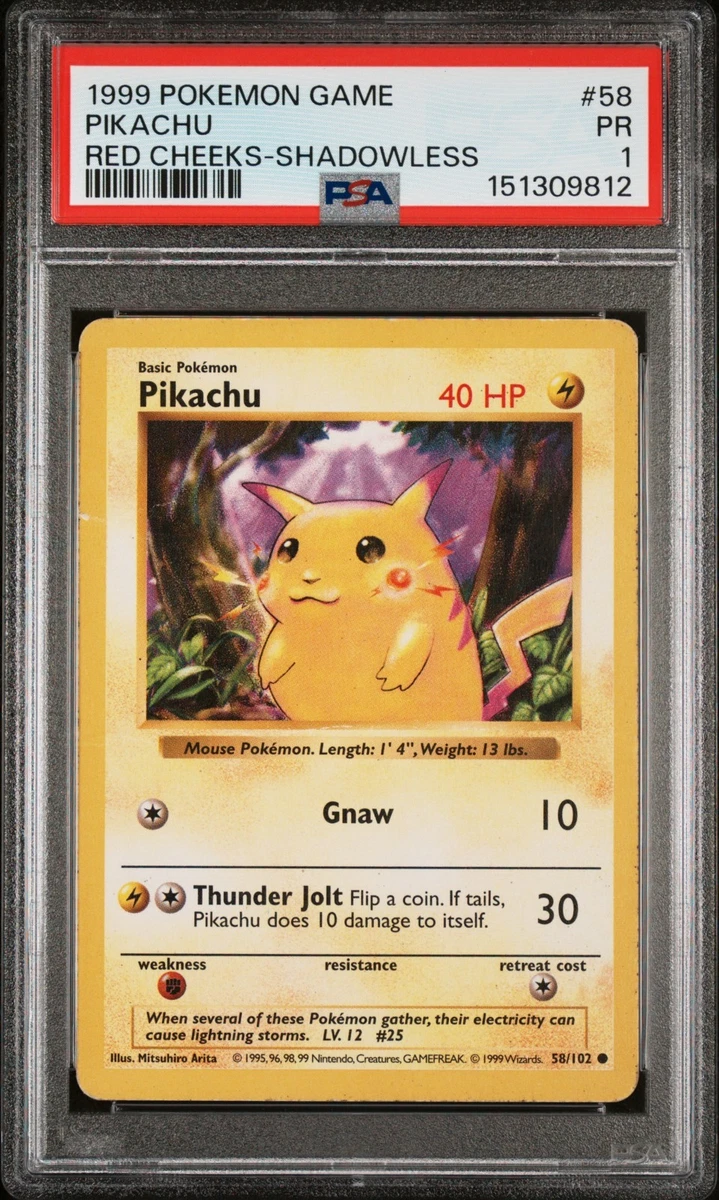 Pikachu Pokémon TCG Individual Trading Card Games Base Set in
