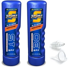GoPong Sport Bottle Sunscreen Flask 2 Pack (16 oz Total) - Hidden Alcohol Travel