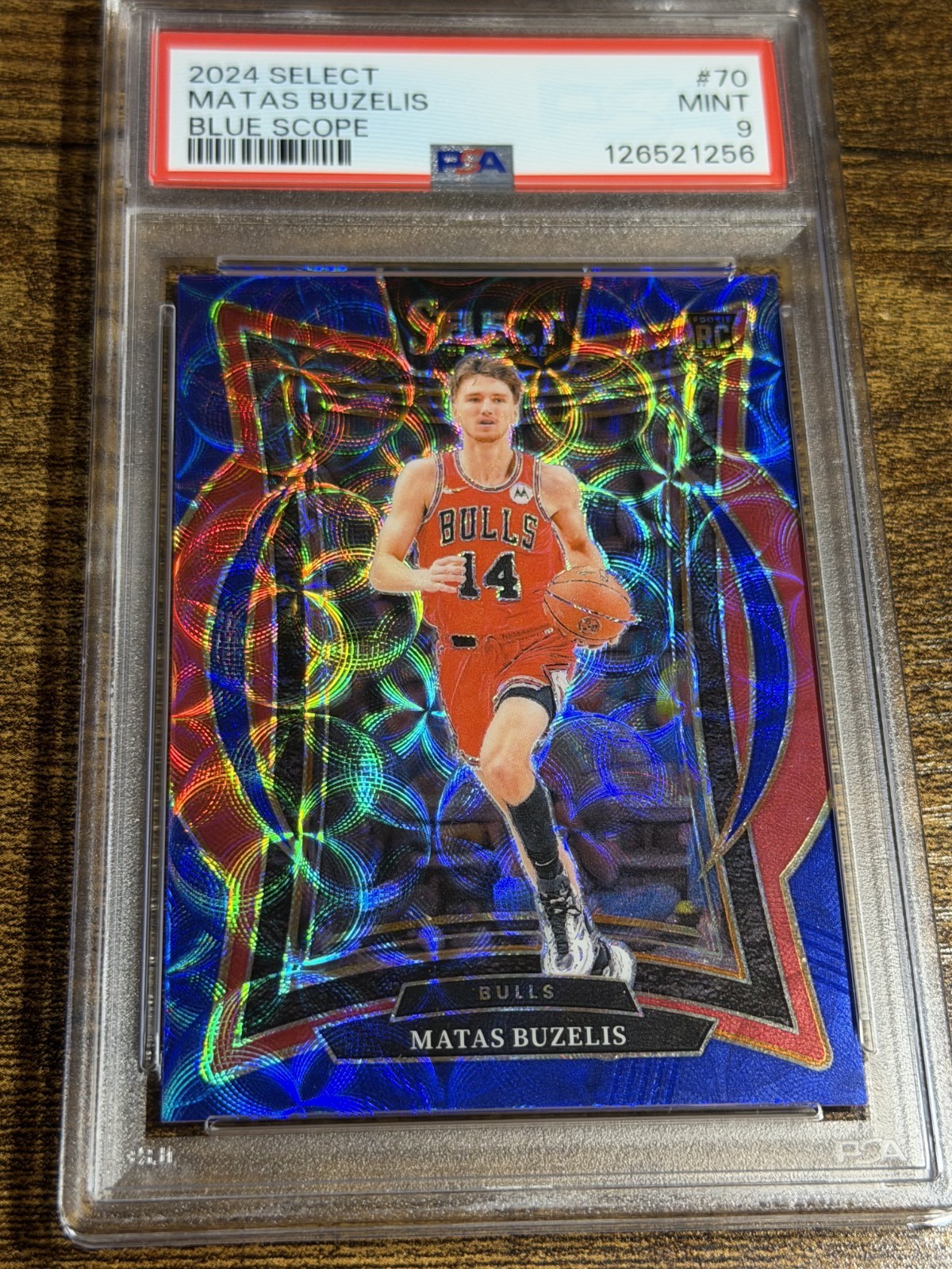 MATAS BUZELIS 2024 Panini Select Blue Scope Prizm /249 #70 RC Concourse PSA 9
