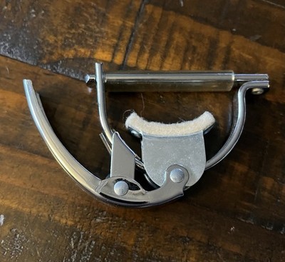 Vintage Hamilton USA Guitar Capo Fast Action Chrome Metal