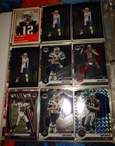 TOM BRADY LOT -Prizm Holofoil Topps Chrome Mosaic Parallels SP--54 Card Lot--$$