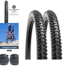 Mountain Bike Tires 26x2.35 Folding Knobby Clincher Off Road 2 Pack