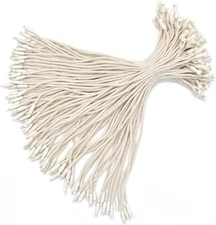 7.7" 500 Pcs Cotton Hang Tag String Fasteners for Gifts Luggage Label Attachment