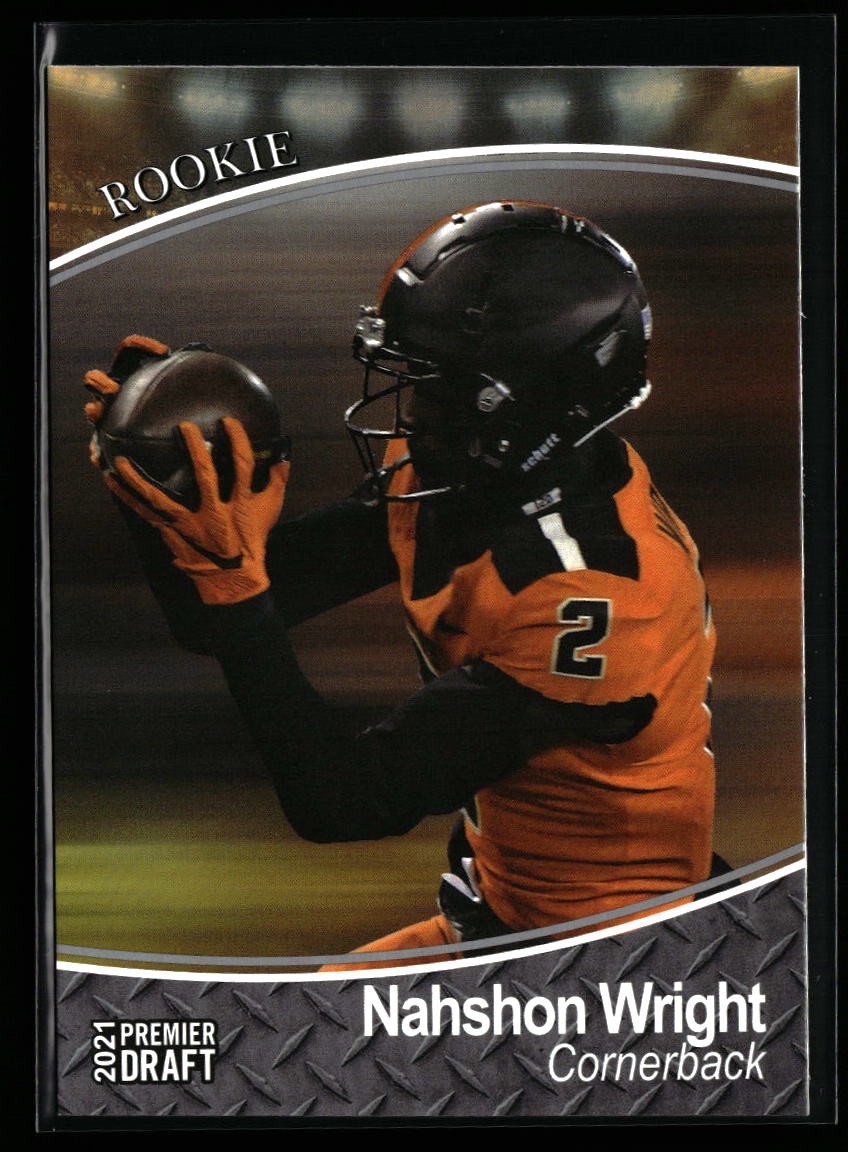 Nahshon Wright 2021 SAGE Premier Draft #32 Silver Rookie Oregon State Beavers