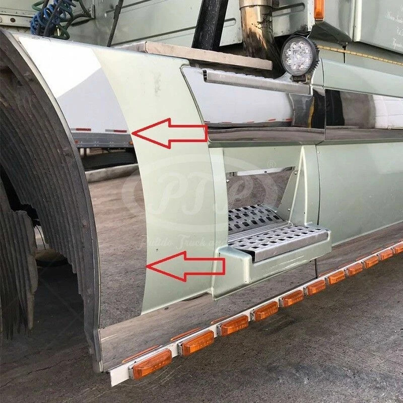 Volvo Vnl 670 730 780 Rear Fairing Stainless Steel Trim Pair Set