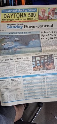 1989 DAYTONA NEWS JOURNAL NEWSPAPER 1989 Daytona 500 Sunday Feb. 19 1989