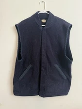 Bulwark Flame Resistant Protective Fleece Blue Vest Size with Pockets XL