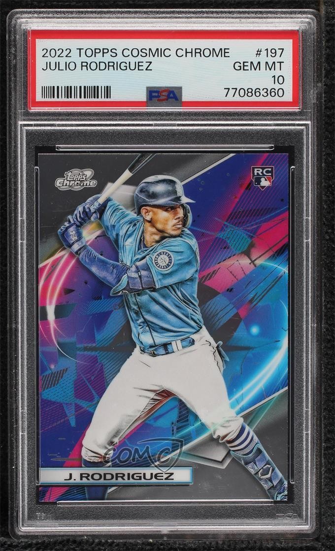 2022 Topps Cosmic Chrome Julio Rodriguez #197 PSA 10 GEM MT Rookie RC e1n