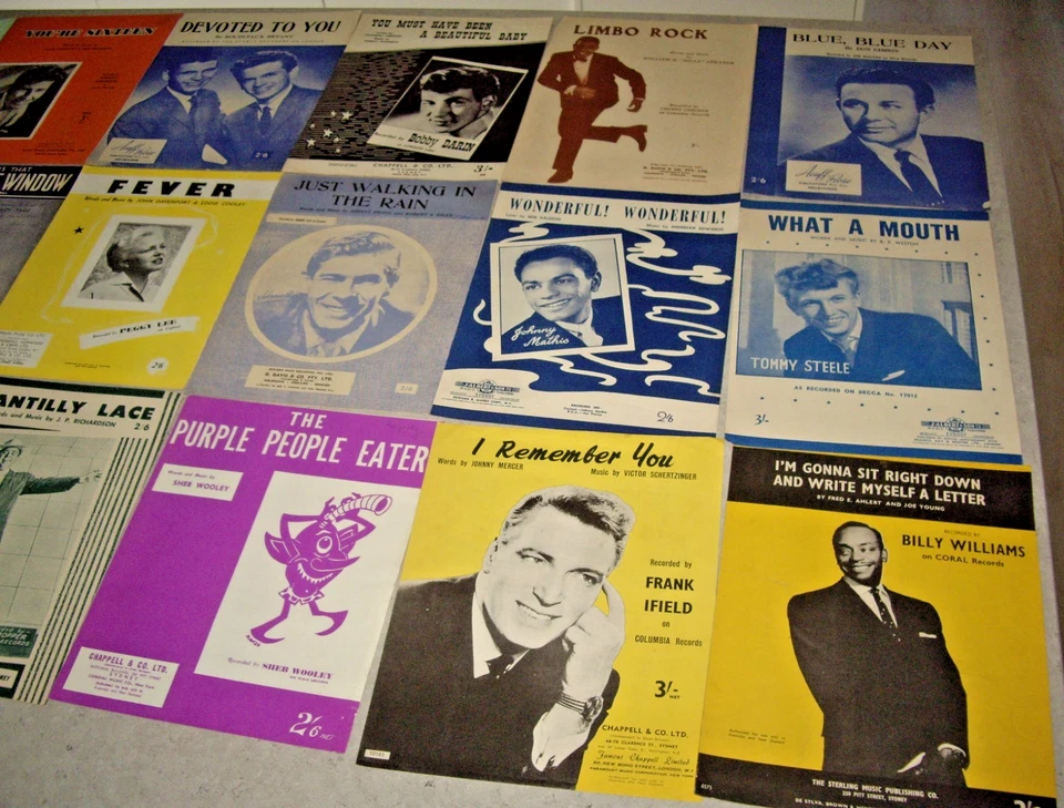 SHEB WOOLEY, BIG BOPPER, ELVIS & MORE *Lot of 18 SHEET MUSIC's -1950's- 60's VGC - image 3 of 4