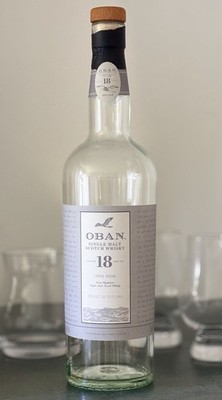 OBAN 18 Year Single Malt Scotch Whisky Limited Edition Empty Bottle  Unrinsed