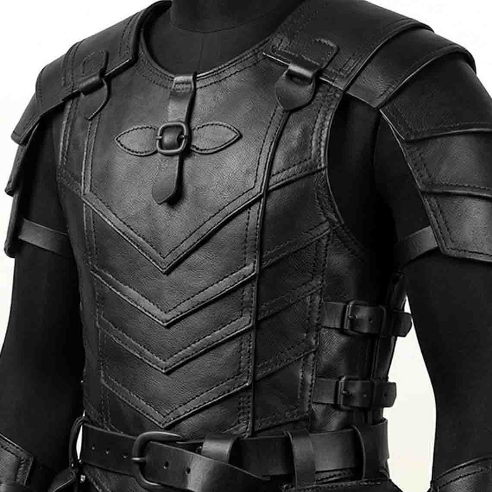 Men Medieval Chest Leather Armor - Leather Knight Viking Armor LARP ...