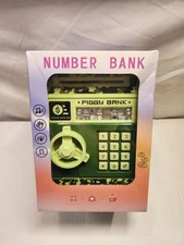 Bank Safe With Password Holds Coins And Bills Green With Camo Design