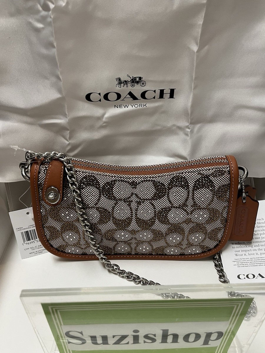 NWT Coach Swinger 20 Crystal Bag Burnished Amber Signature