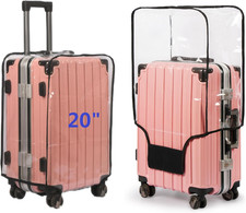 Clear PVC Suitcase Cover - Thick, Transparent, Waterproof  Dustproof - Wheeled