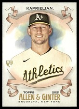 2021 Topps Allen & Ginter James Kaprielian Rookie Oakland Athletics #257