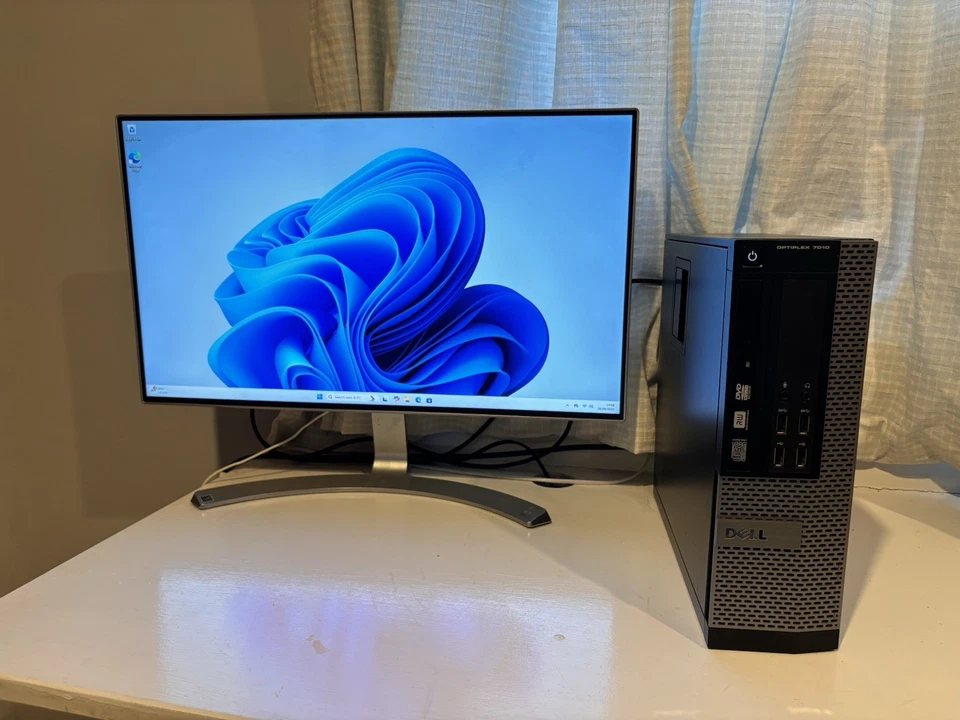 Dell Windows 11 Pro Core i5 120GB SSD + 1TB HDD 8GB RAM Desktop PC SFF WiFi - Image 2 of 4