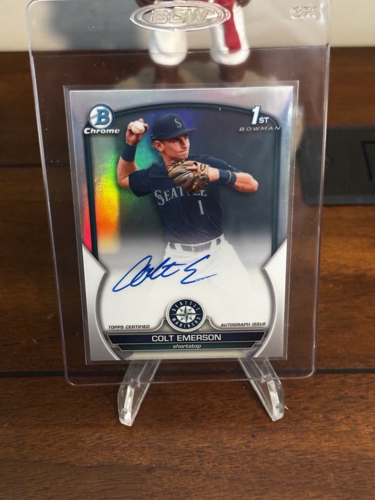 2023 Colt Emerson 1st Bowman Chrome Auto Refractor /499 Mariners