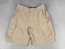 REI Shorts Youth Medium Beige Cargo 100 Nylon Shell Hike Camp Fishing 30x9