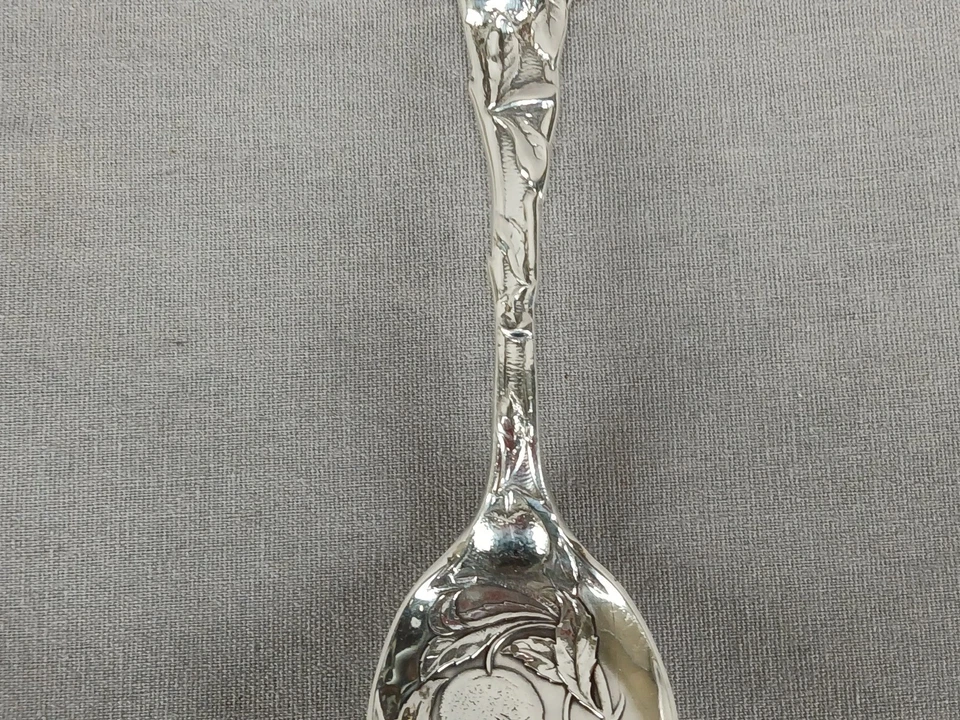 Cuchara de plata esterlina Mechanics / Watson Fruit Series #1 naranja de 5 7/8 pulgadas Foto 3 de 4