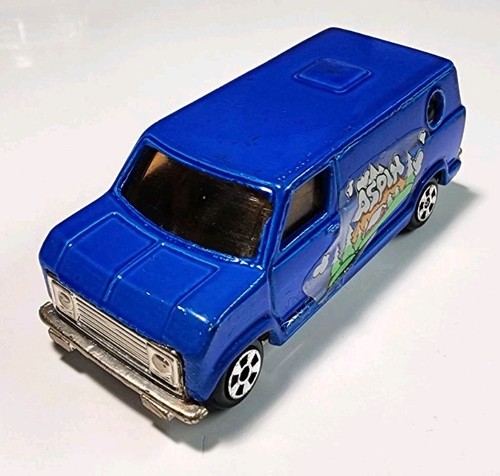Vintage Markenlos blau Ford Bedford Van 1/64 Druckguss/Kunststoff Aspin - Bild 3 von 10