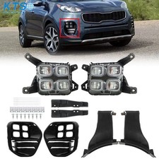 Kit de faros antiniebla delanteros y bisel antiniebla LED DRL para Kia Sportage 2017-2018