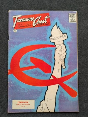TREASURE CHEST Vol. 17 #2 - 1961 - Reed Crandall - Classic Anti-Communist cover